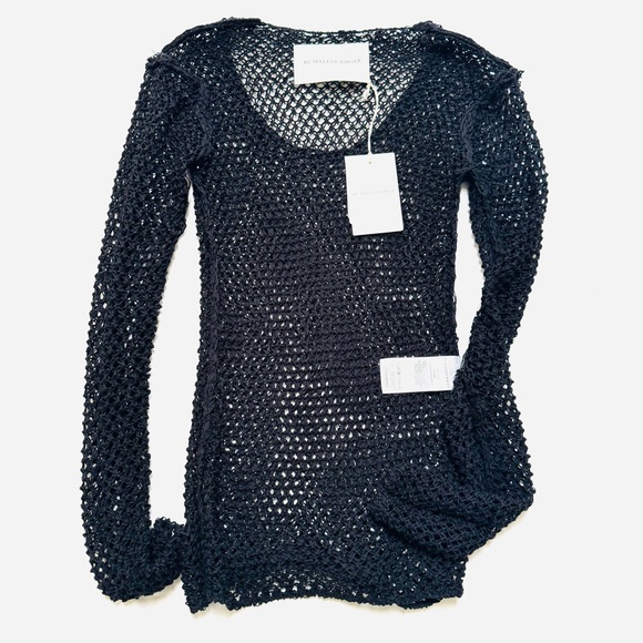 By Malene Birger Black Open Knit Top Size XXS - Picture 5 of 6